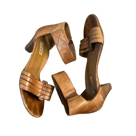 PAUL GREEN Women's Coco Leather Ankle Strap Sandal Size 4/US 6.5 In Brown - Picture 2 of 8